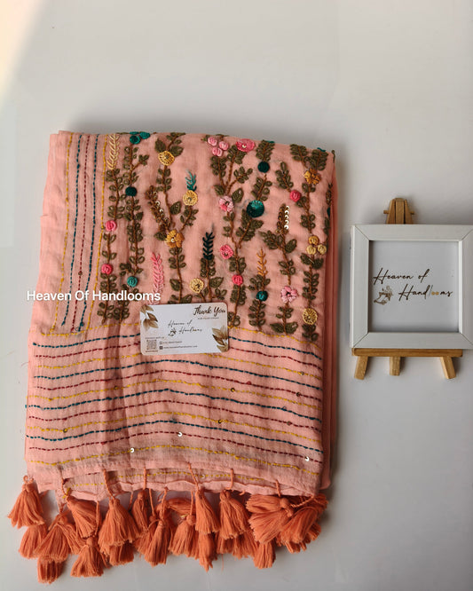 Premium Hand Stitch - Peach Bullion