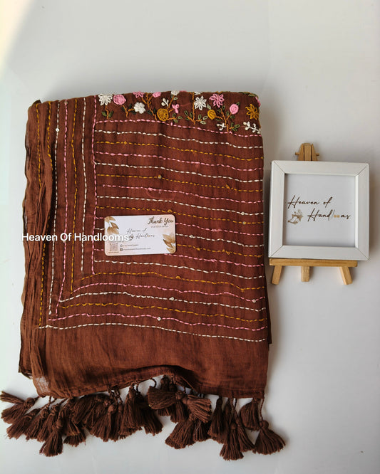 Premium Hand Stitch - Brown Bullion