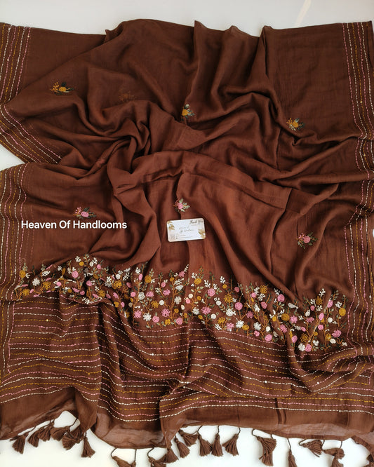 Premium Hand Stitch - Brown Bullion