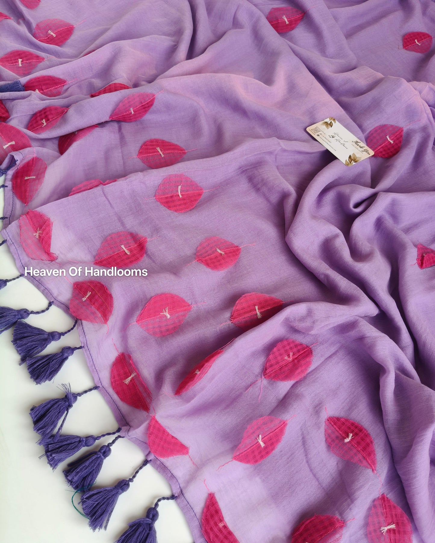 Premium Hand Stitch - Purple Leaf