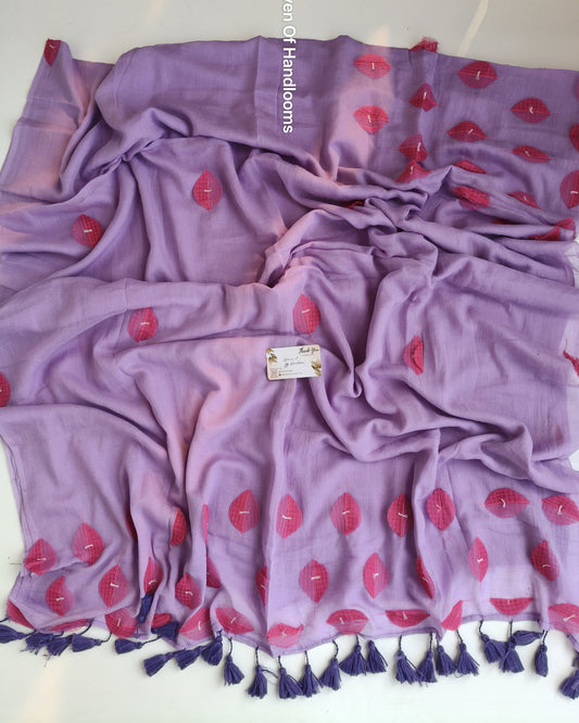 Premium Hand Stitch - Purple Leaf