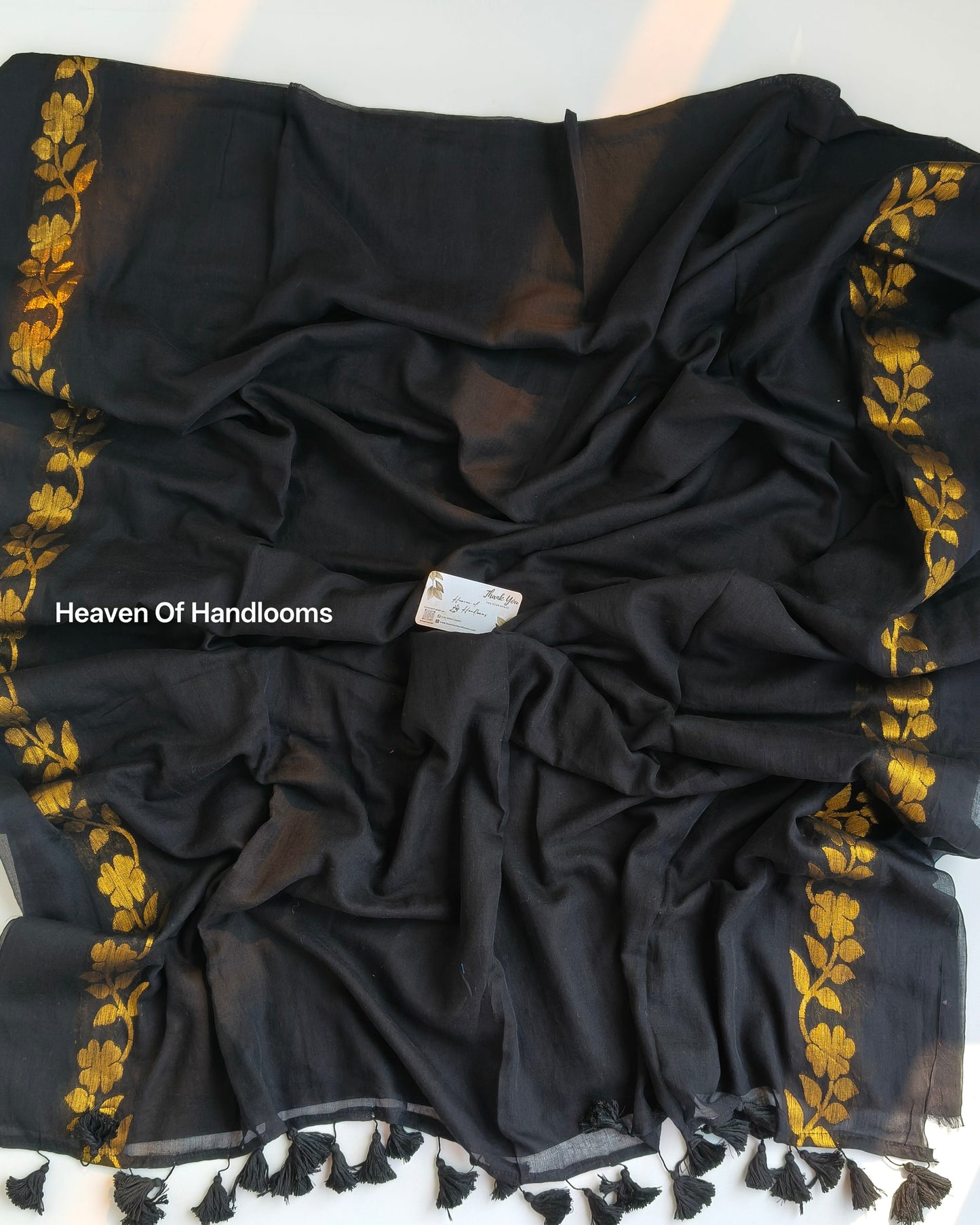 Festive Saree - Black Rose Jacquard