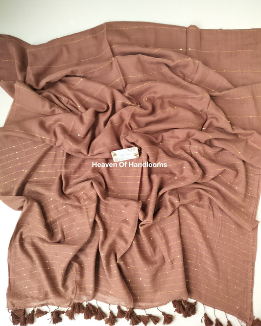Contemporary Saree - Light Choco Jonaki