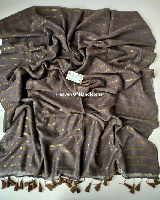 Contemporary Saree - Sugarcane with Double Zari Lines