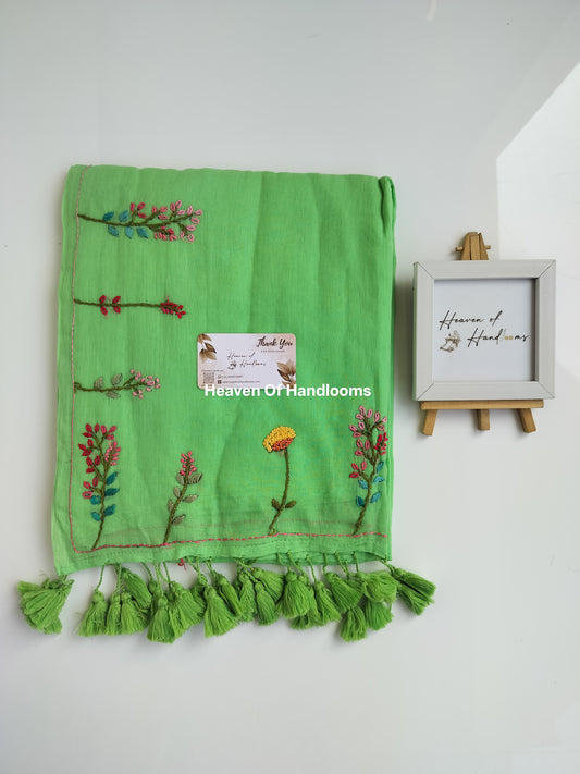Premium Hand Stitch - Pista Floral Garden