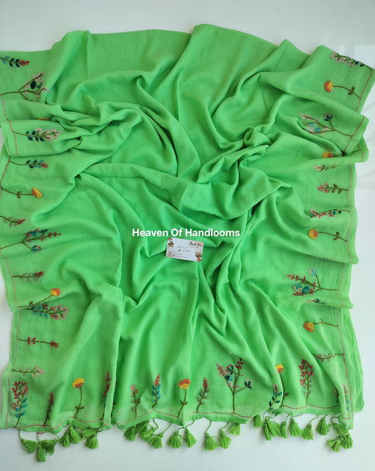 Premium Hand Stitch - Pista Floral Garden