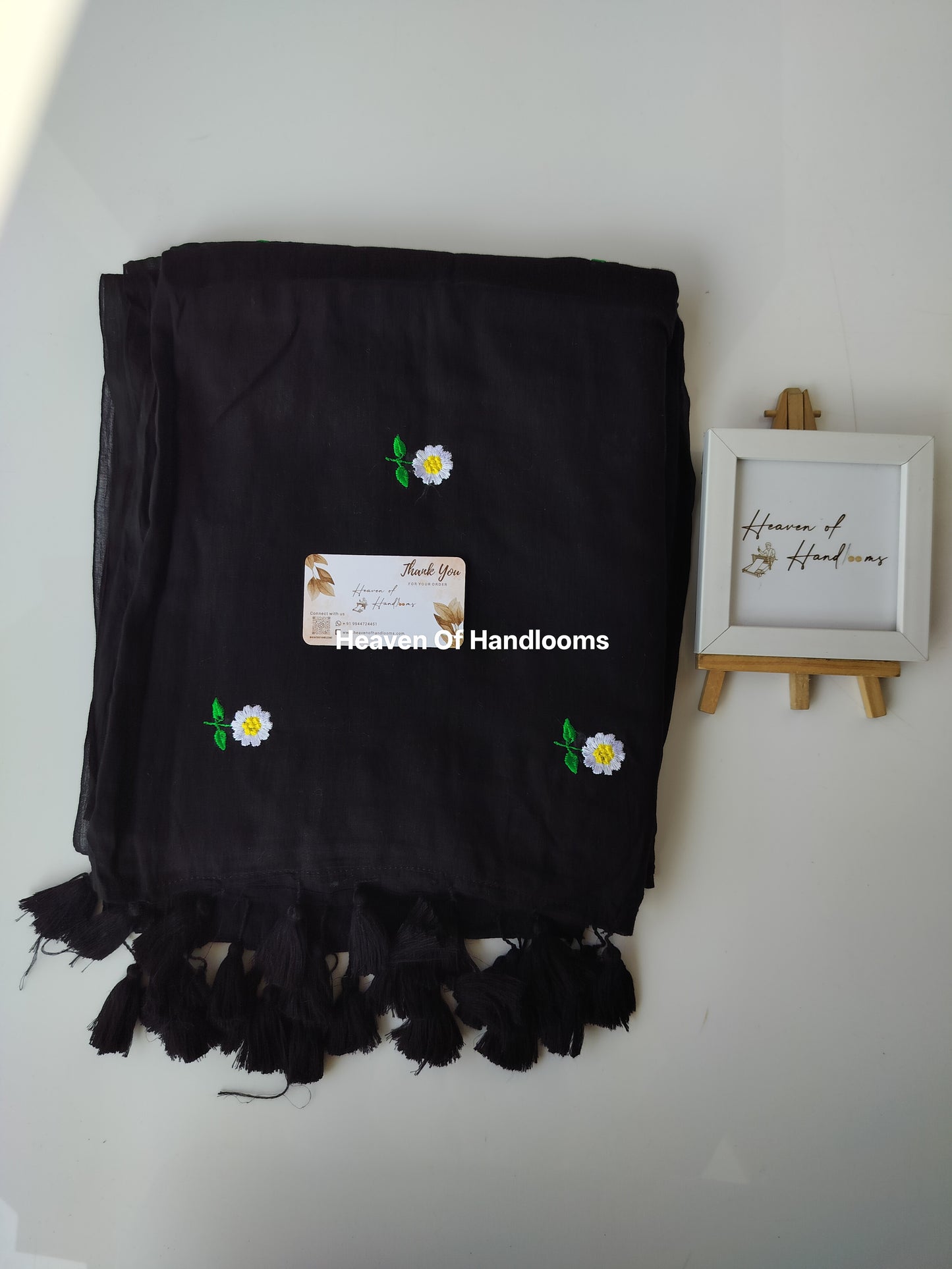 Embroidery Saree - Black Jasmine