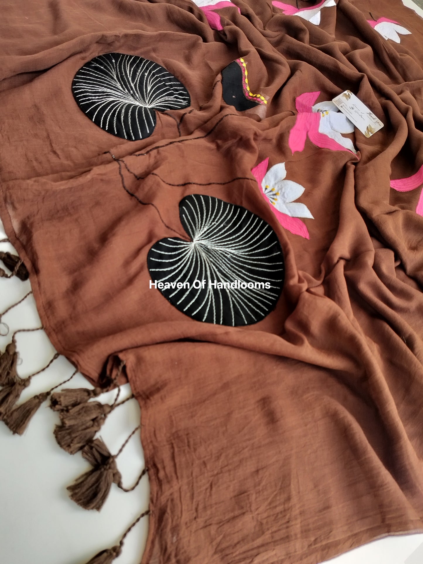 Festive Saree - Brown Patch
