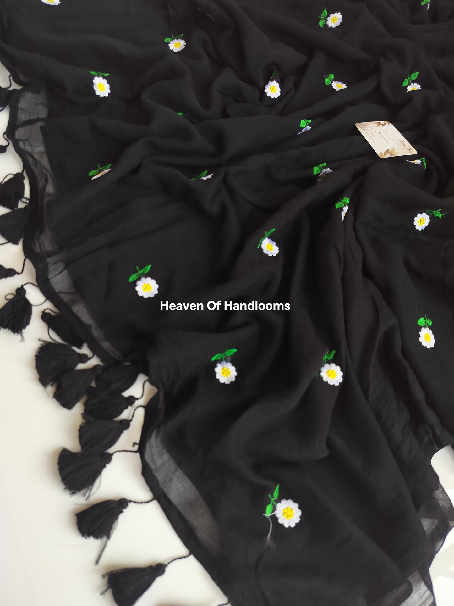 Embroidery Saree - Black Jasmine