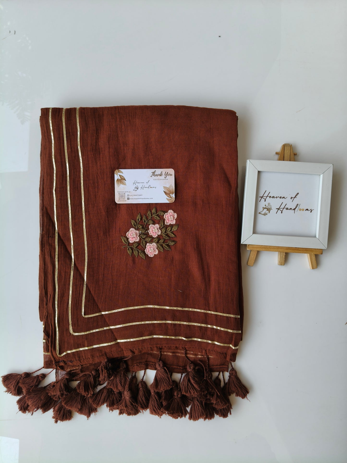 Festive Saree - Choco Flower Yellow