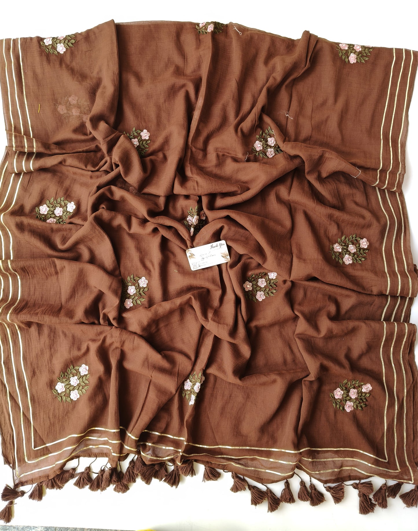 Festive Saree - Choco Flower Yellow