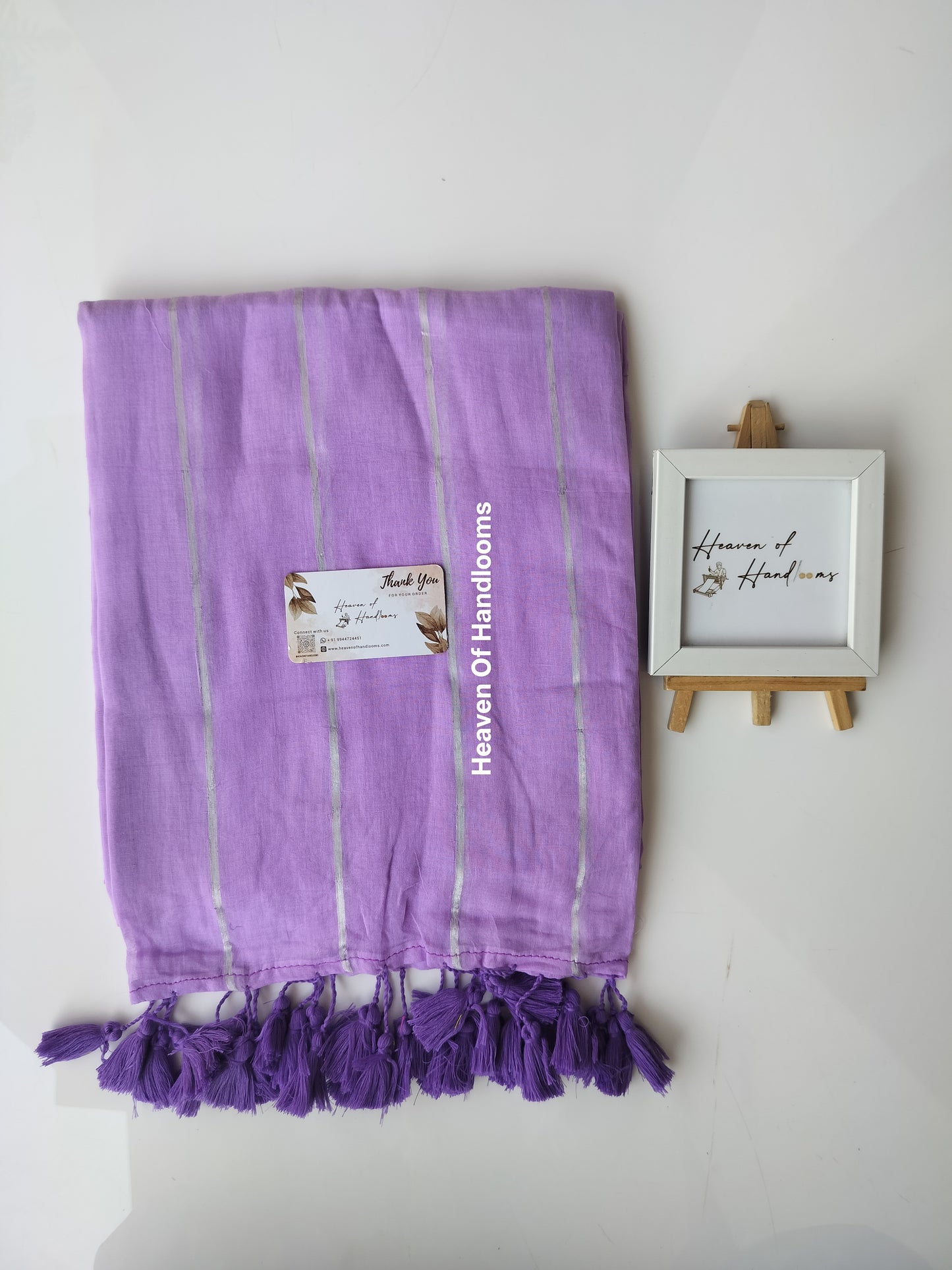 Festive Saree - Lilac Silver