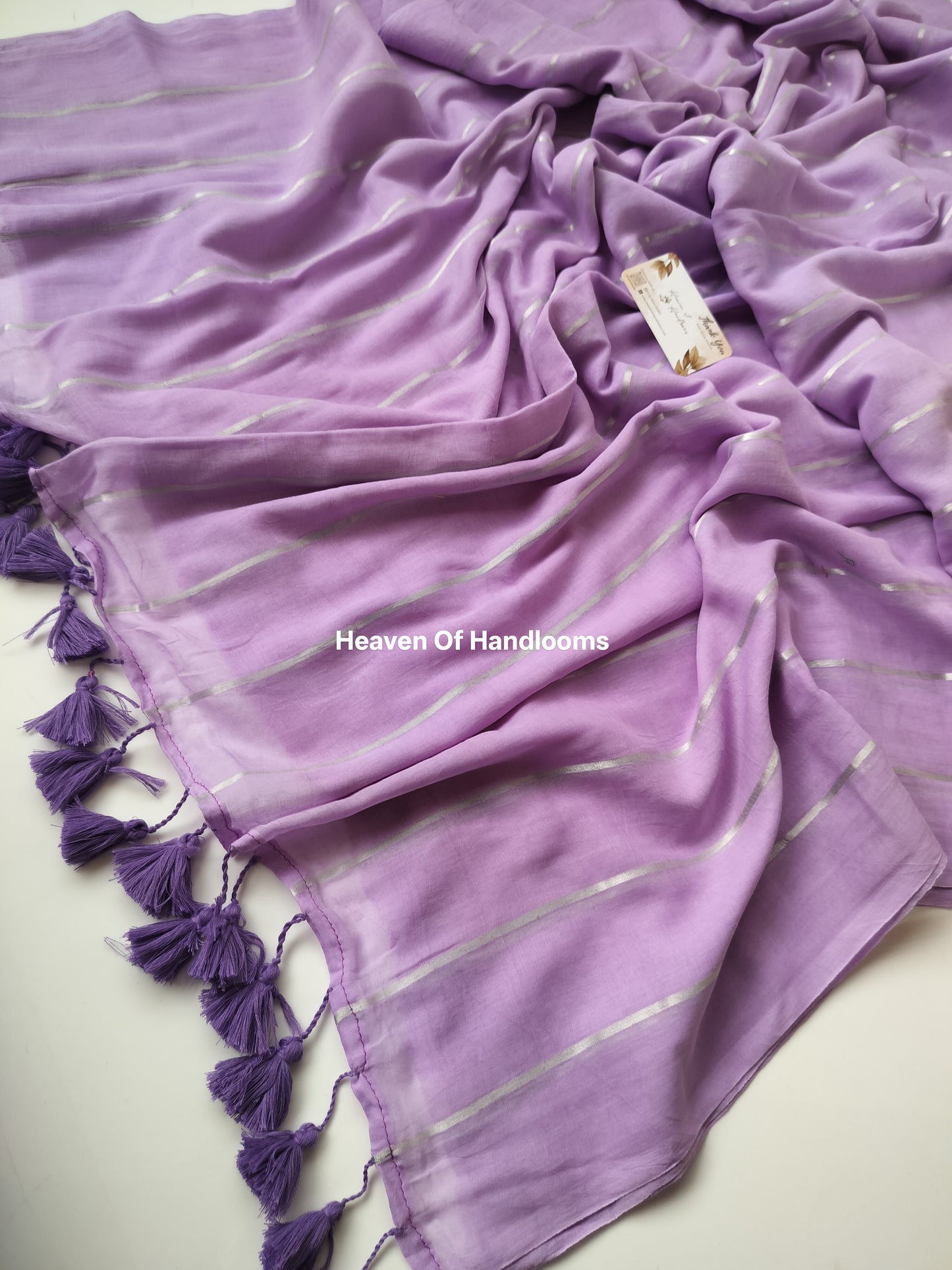 Festive Saree - Lilac Silver