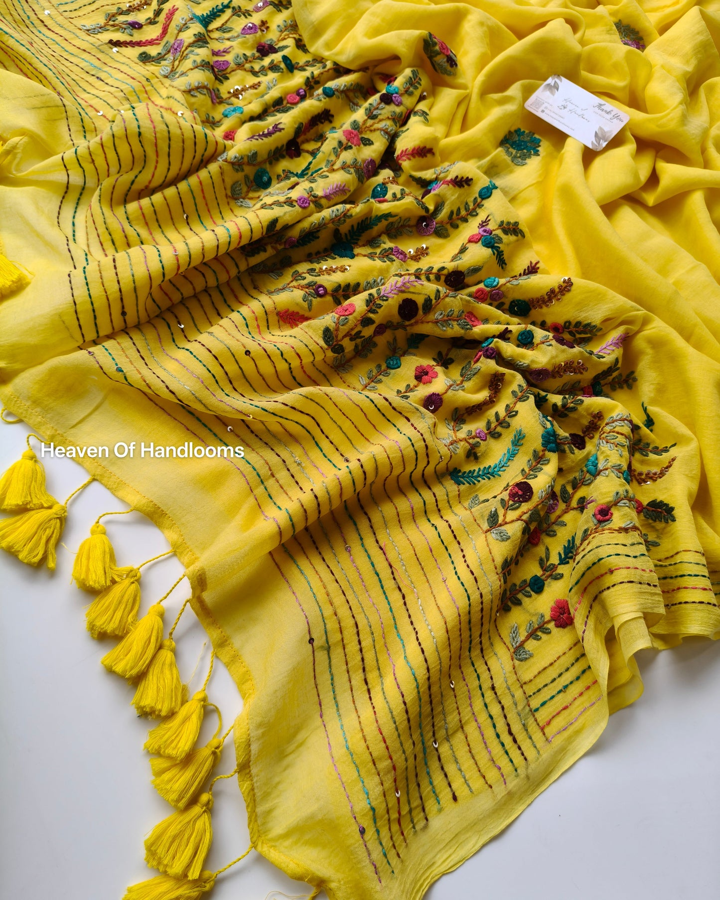 Premium Hand Stitch - Yellow Bullion