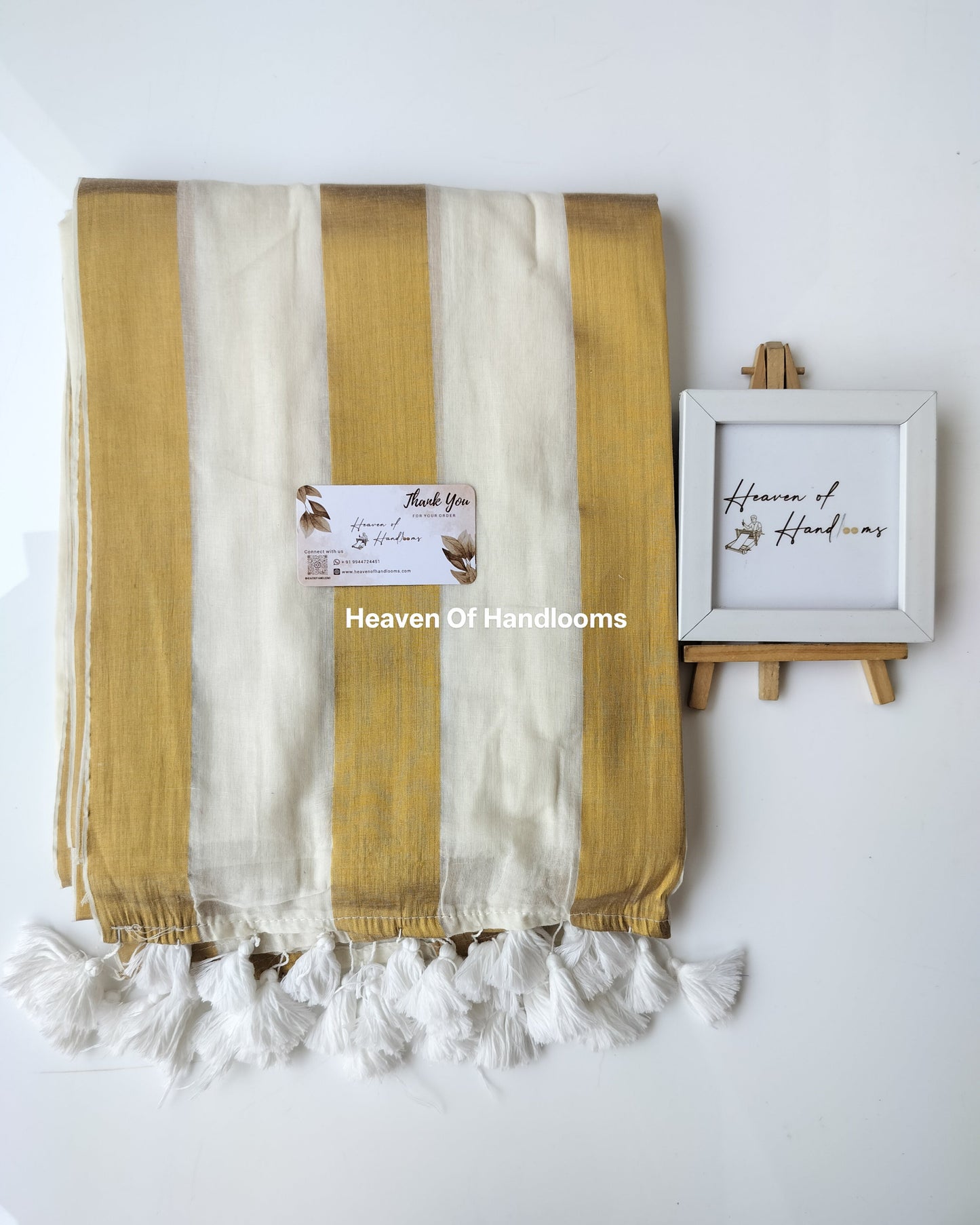 Onam-Vishu Saree -Golden Stripe