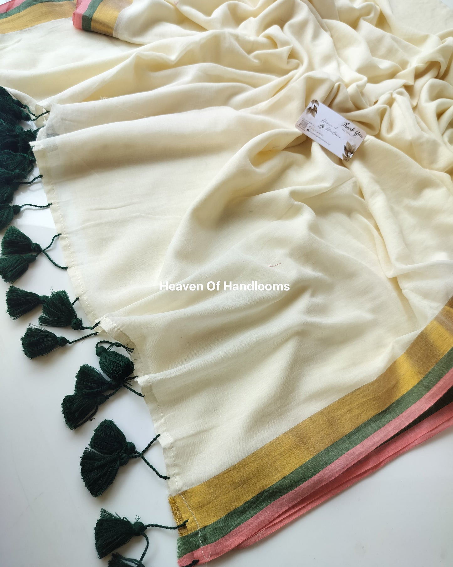 Onam-Vishu Saree -Peachy Border