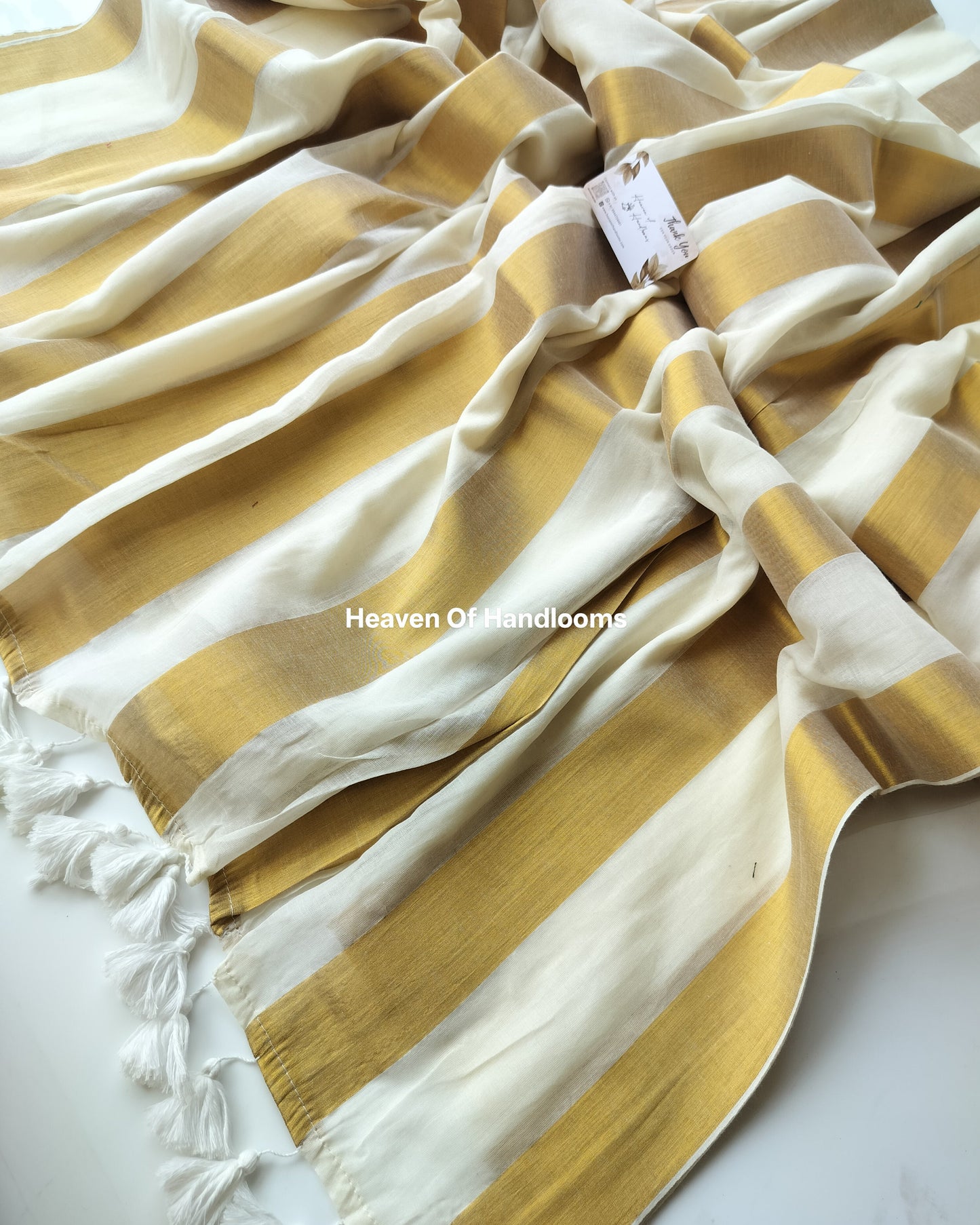Onam-Vishu Saree -Golden Stripe