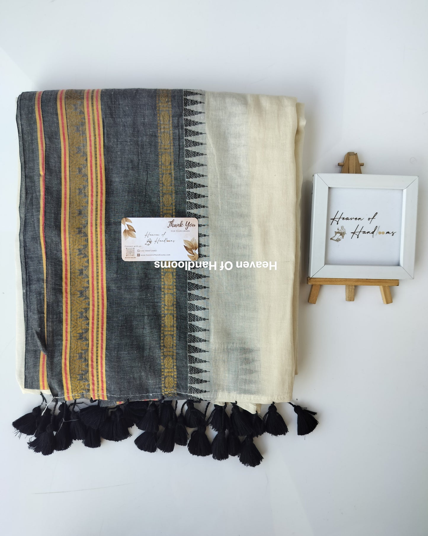 Onam-Vishu Saree - Beige Temple Border