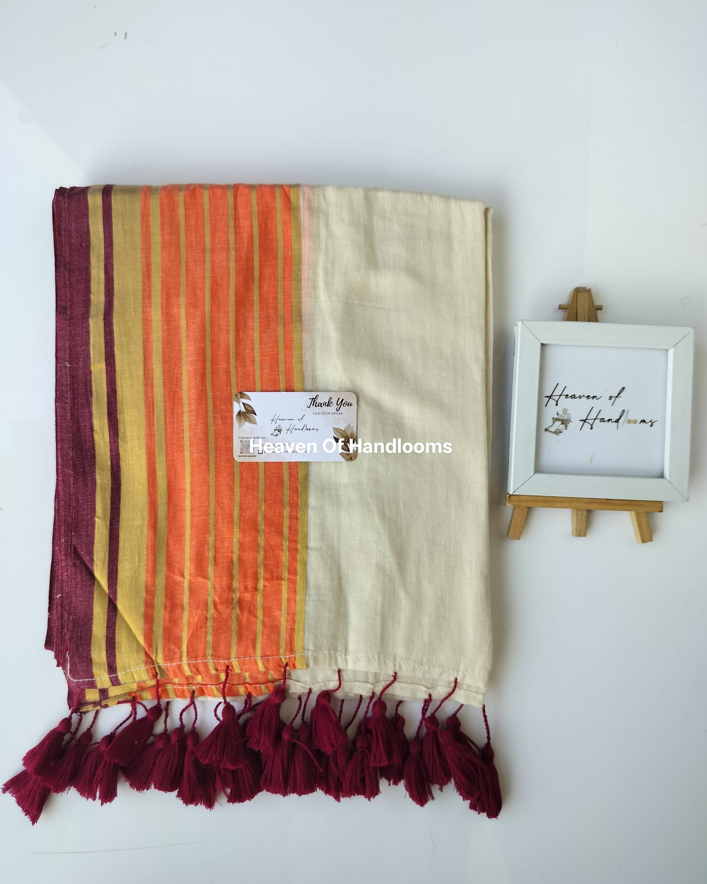 Onam-Vishu Saree - Beige with Santhoor