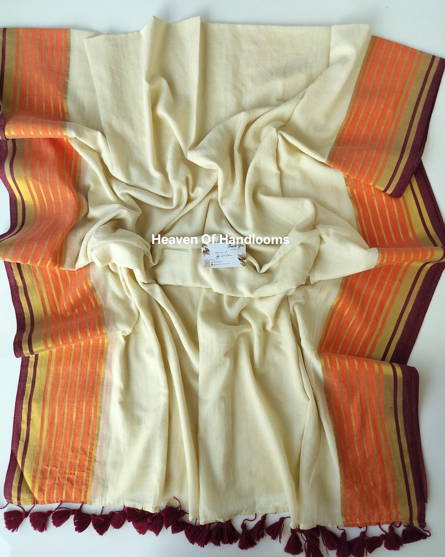 Onam-Vishu Saree - Beige with Santhoor