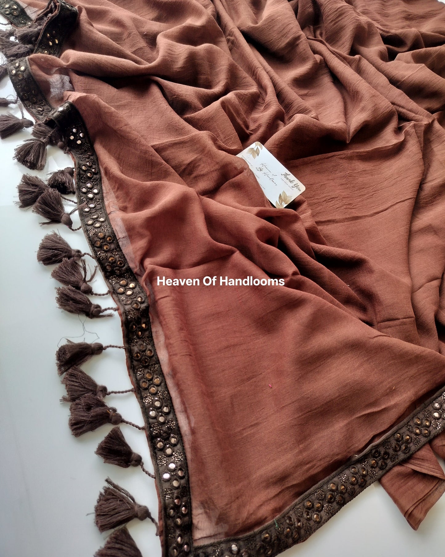 Festive Saree - Sri Brown Lace