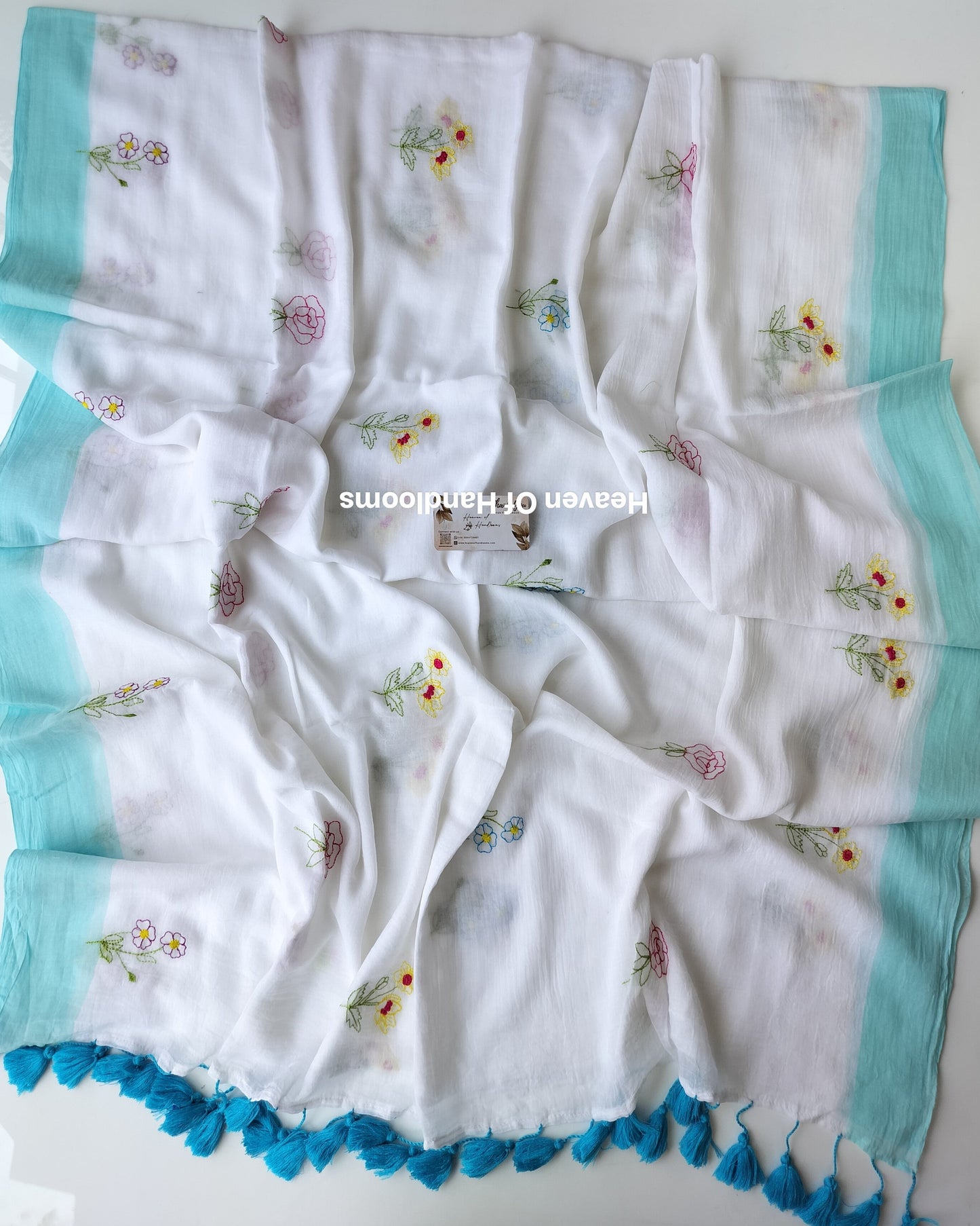 Embroidery Saree - Dove