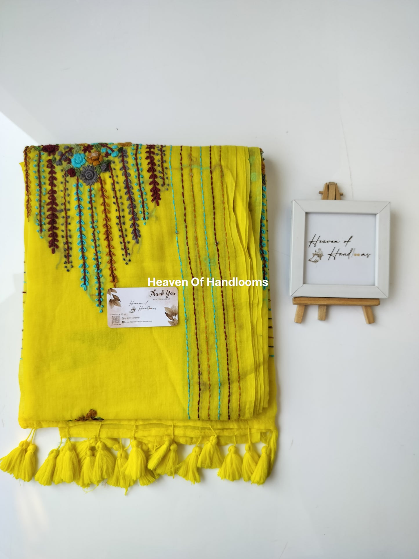 Premium Hand Stitch - Yellow Floral