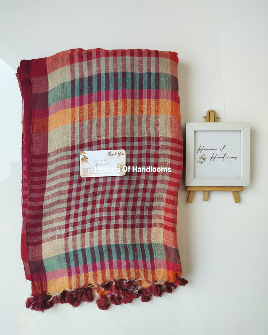 Linen by Linen - Reddish Check