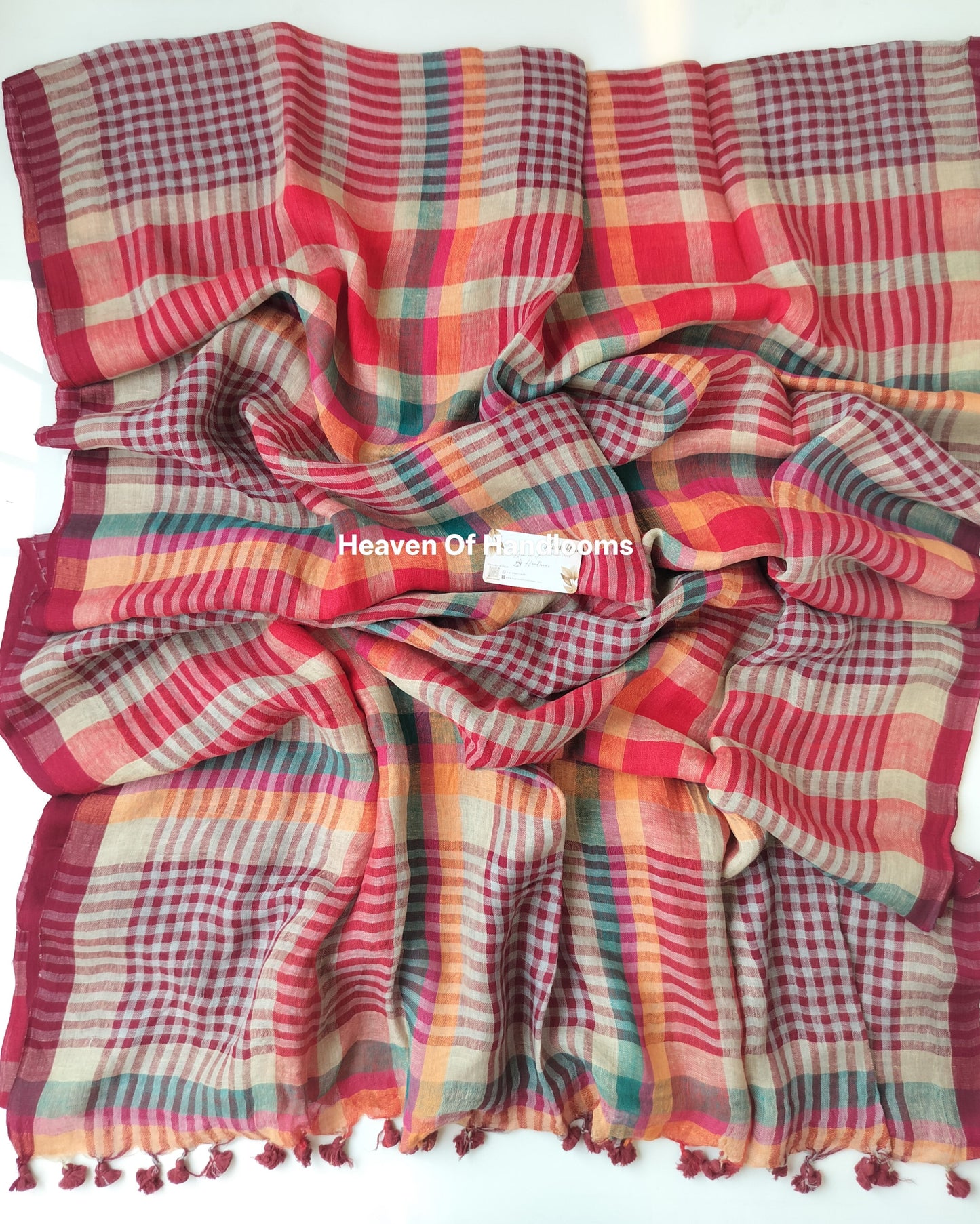 Linen by Linen - Reddish Check