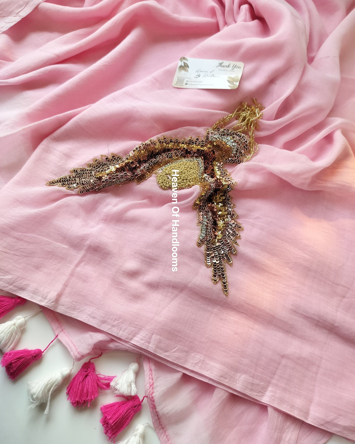 Premium Hand Stitch - Pink Eagle
