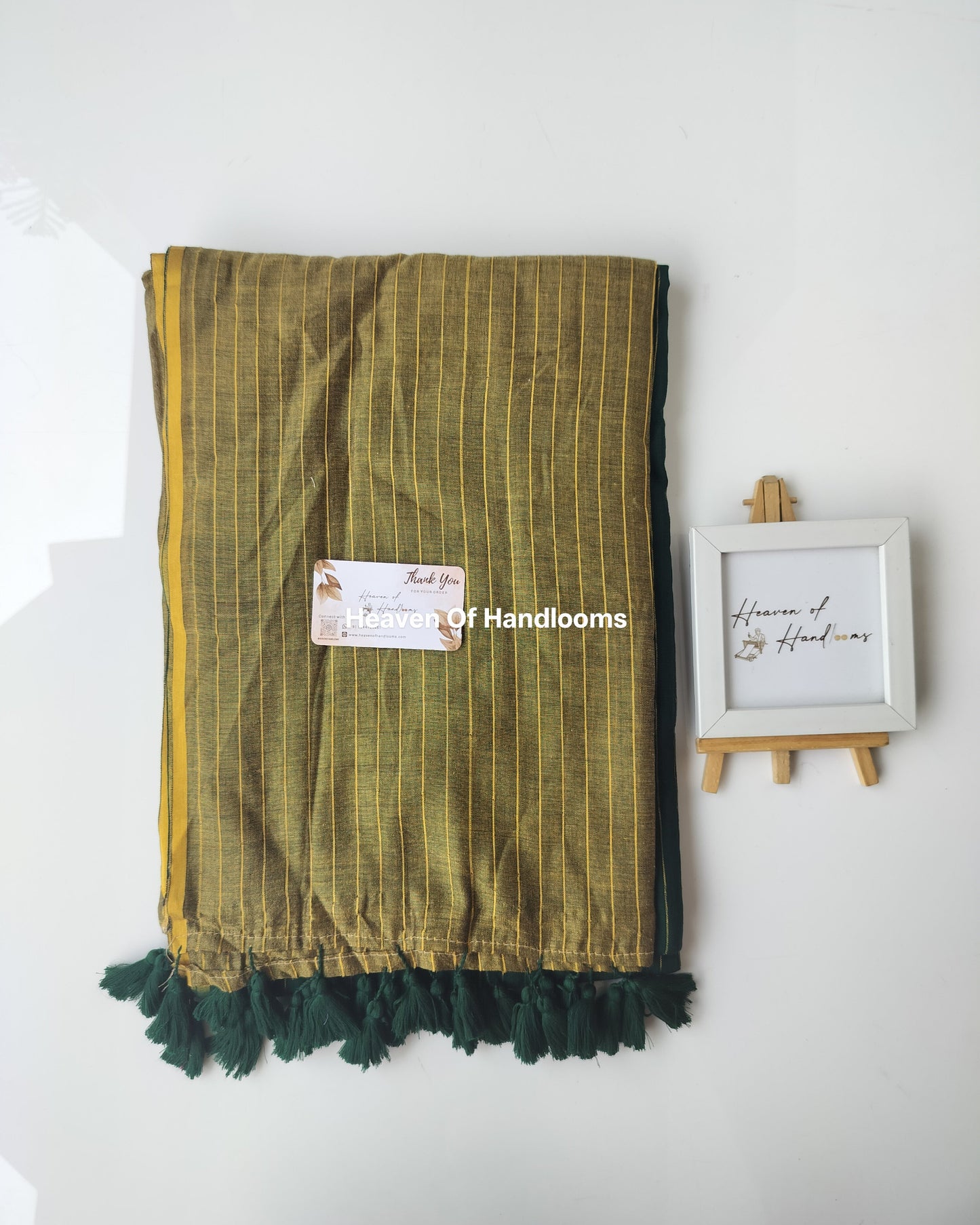 Festive Saree - Bottle Green