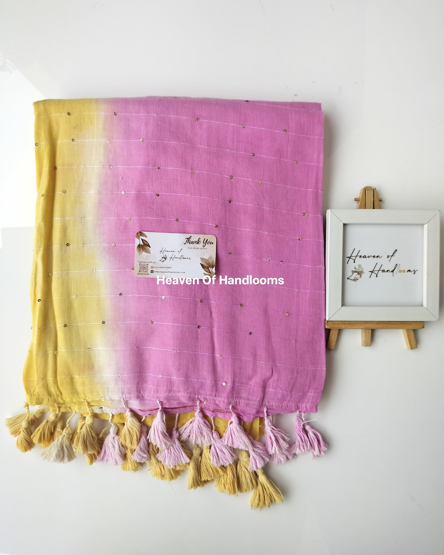 Contemporary Saree -Muted Yellow Color Jonaki