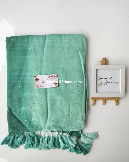 Contemporary Saree - Sea Tri Color Jonaki