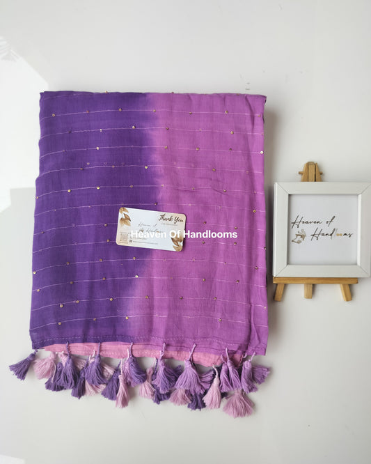 Contemporary Saree -Purple Color Jonaki