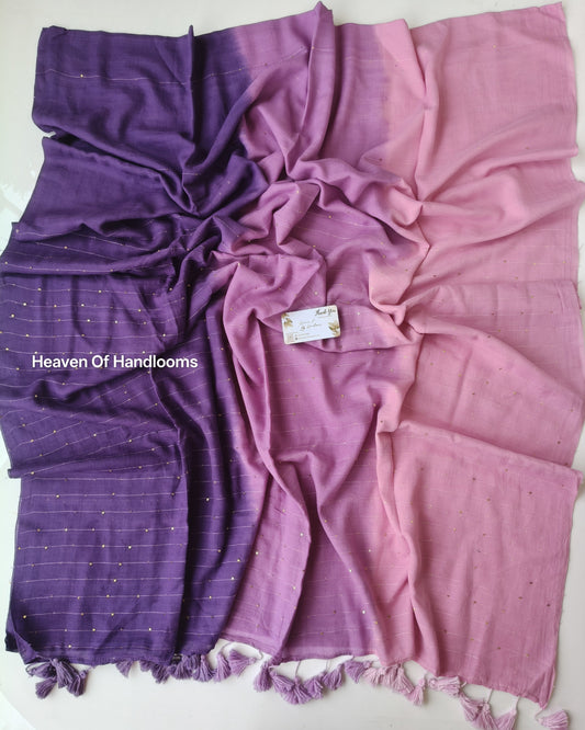 Contemporary Saree -Purple Color Jonaki