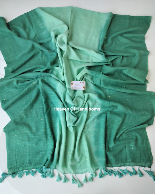 Contemporary Saree - Sea Tri Color Jonaki