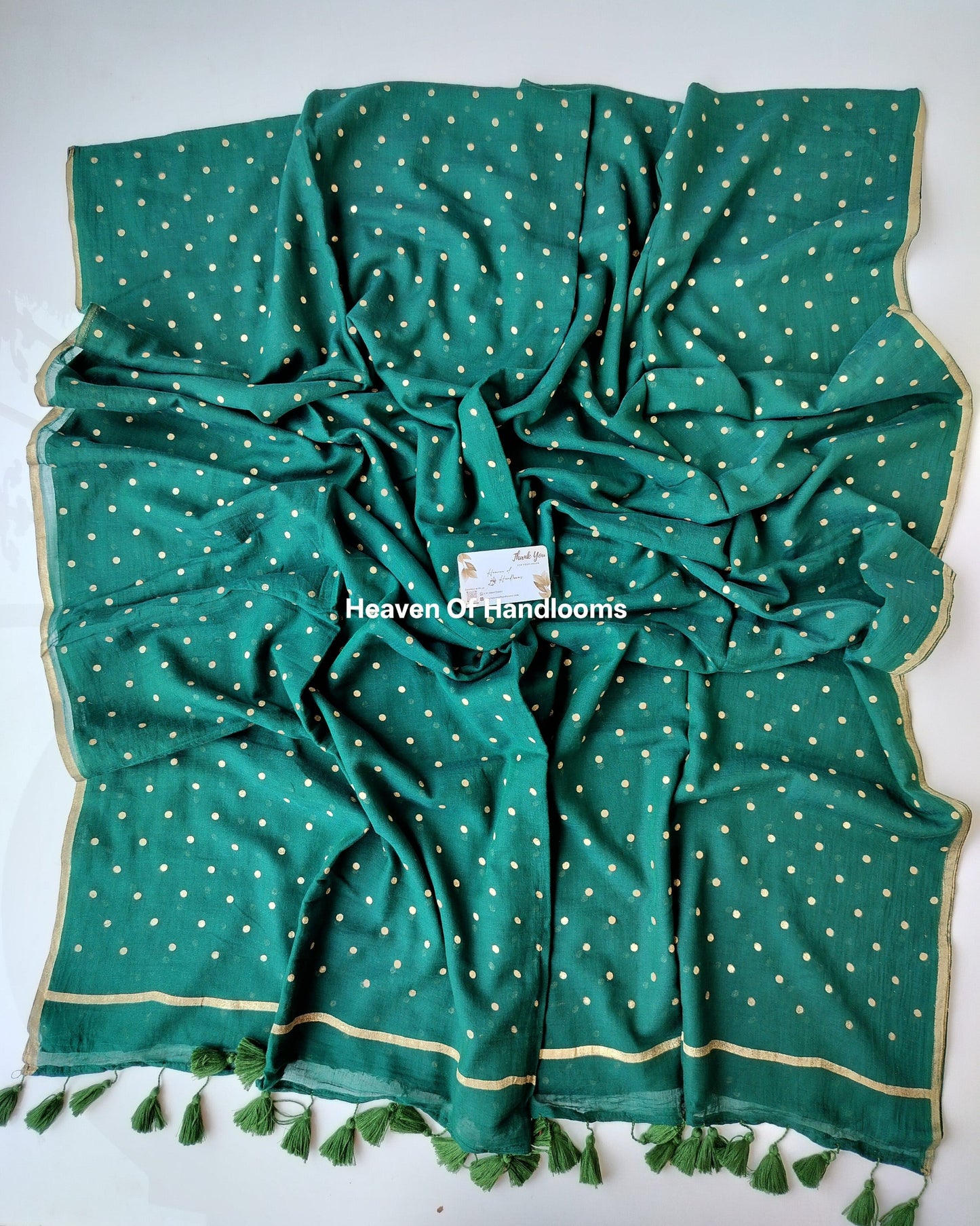 Printed Saree -  Green