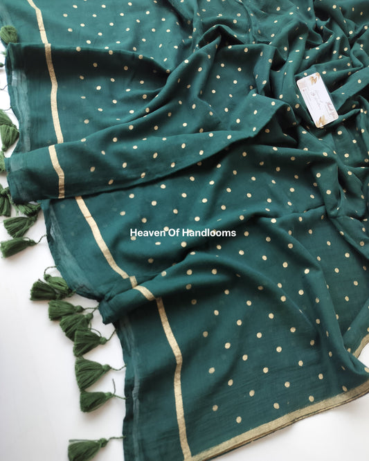 Printed Saree -  Green