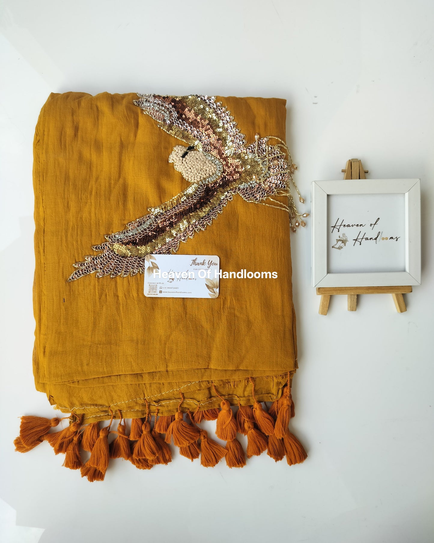 Premium Hand Stitch - Mustard Eagle