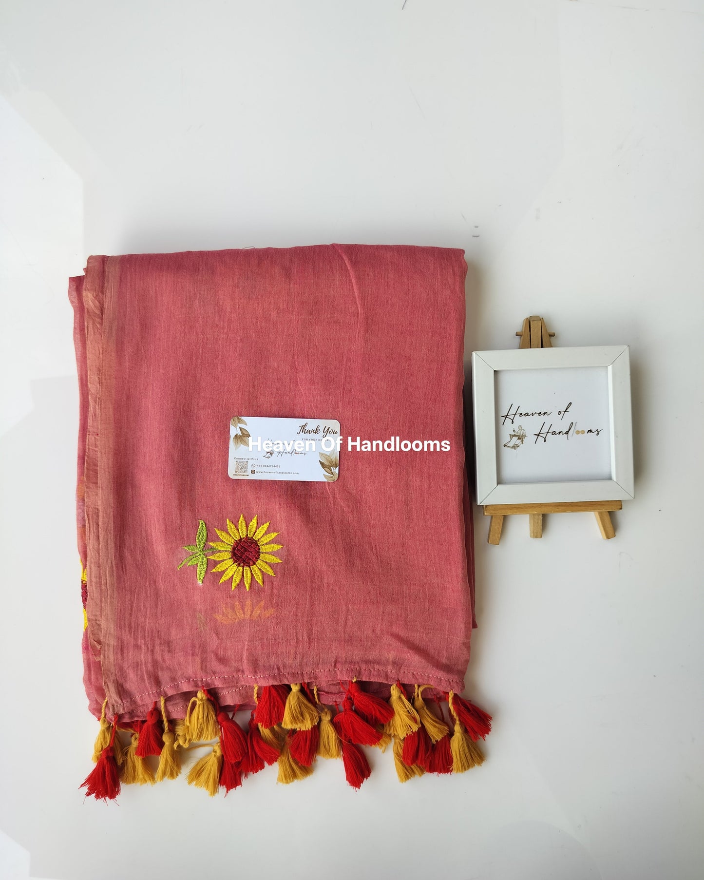 Embroidery Saree - Dual Sunflower