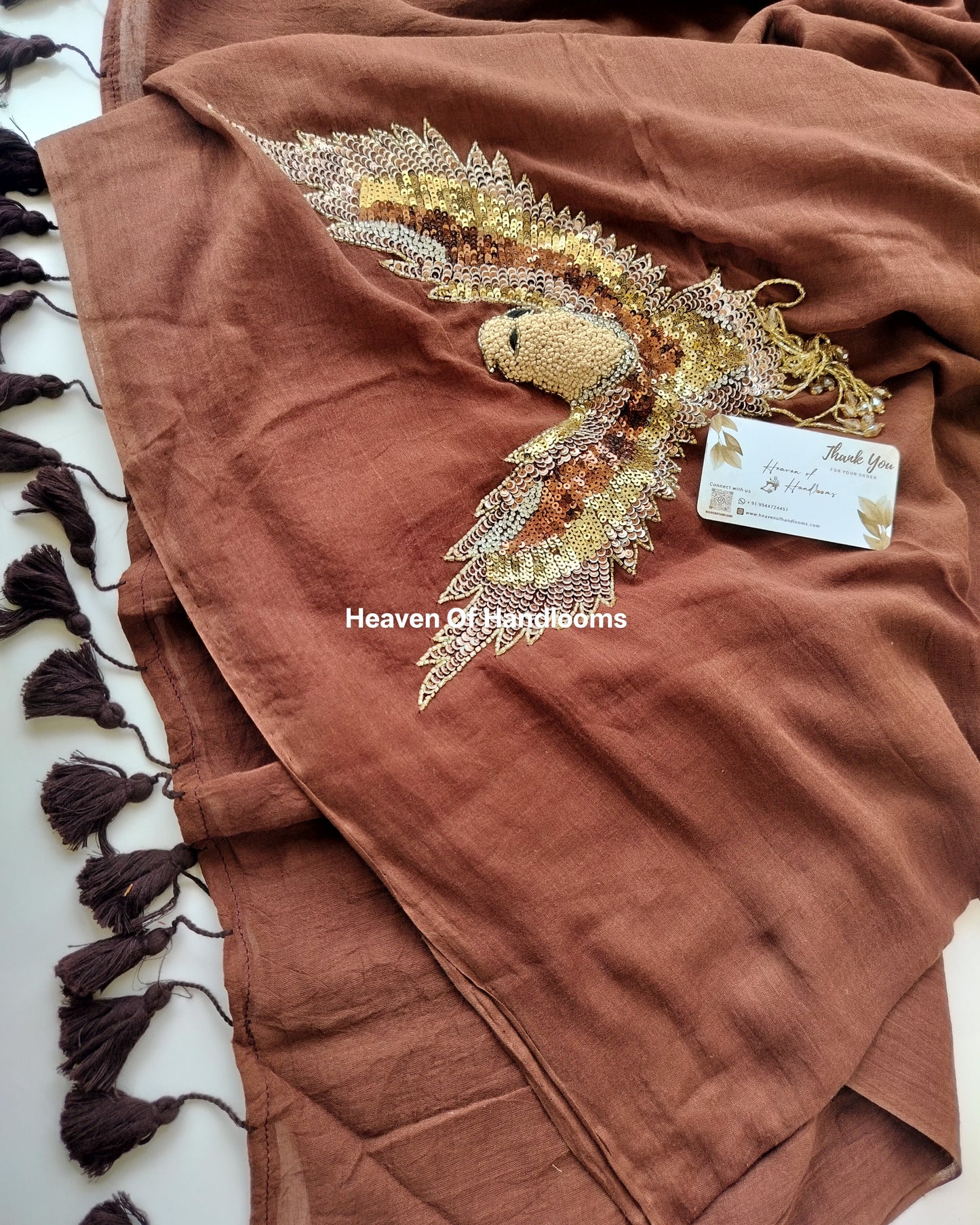 Premium Hand Stitch - Brown Eagle