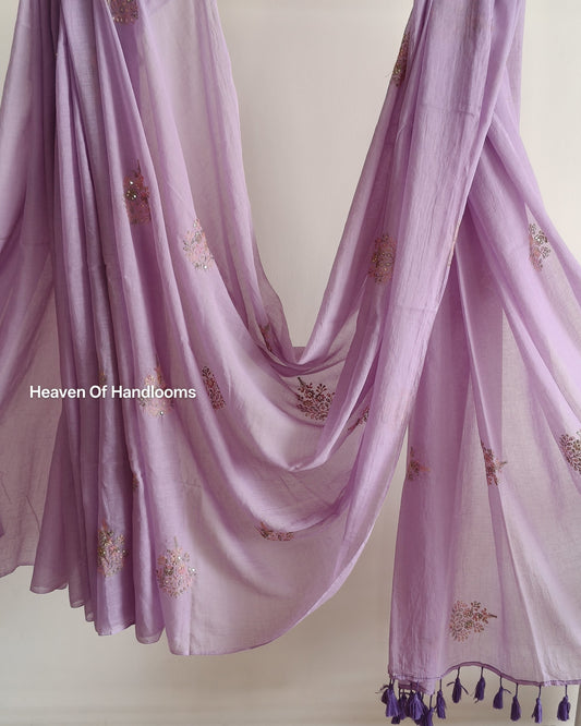 Festive Saree - Purple Rangoli
