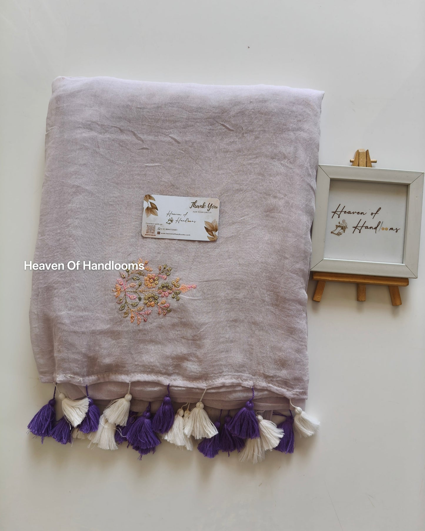 Festive Saree - Lilac Rangoli