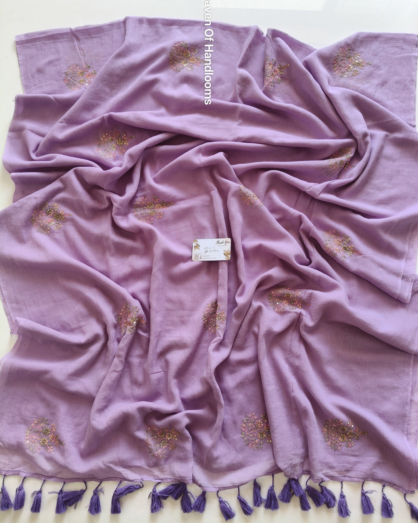 Festive Saree - Purple Rangoli