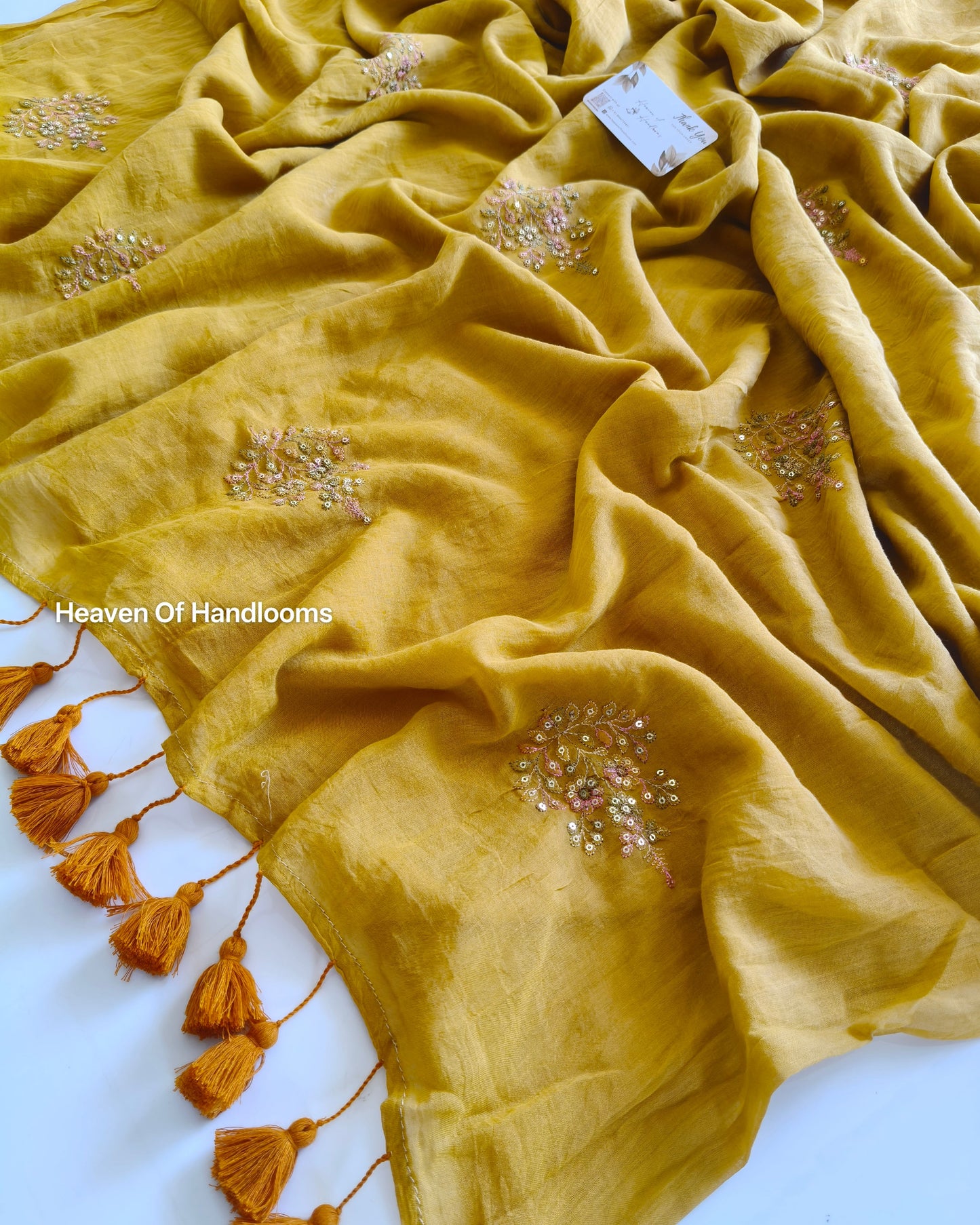 Festive Saree - Mustard Yellow