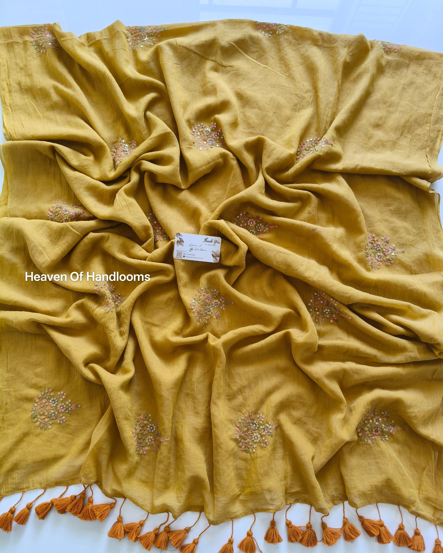 Festive Saree - Mustard Yellow