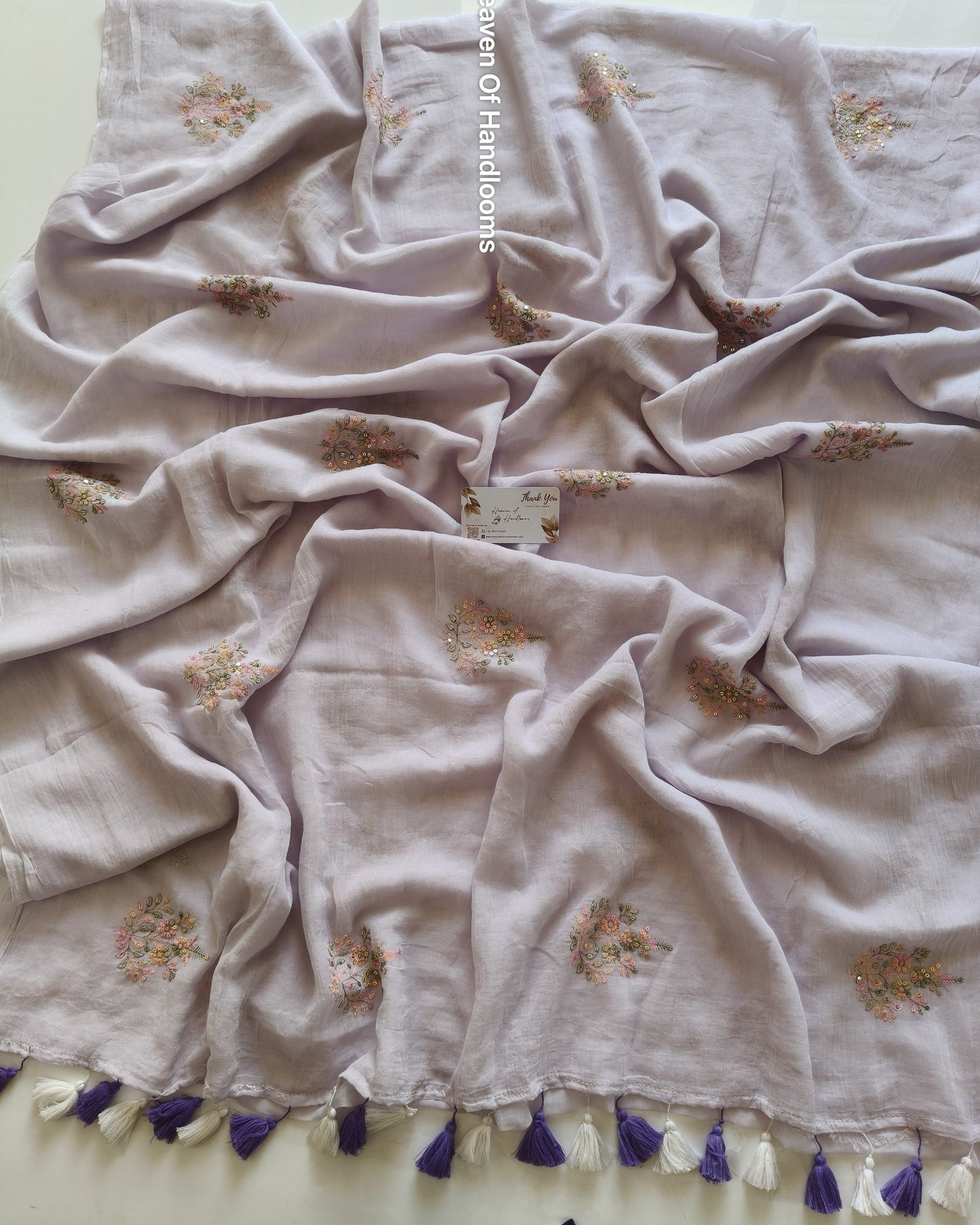 Festive Saree - Lilac Rangoli