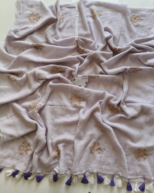 Festive Saree - Lilac Rangoli
