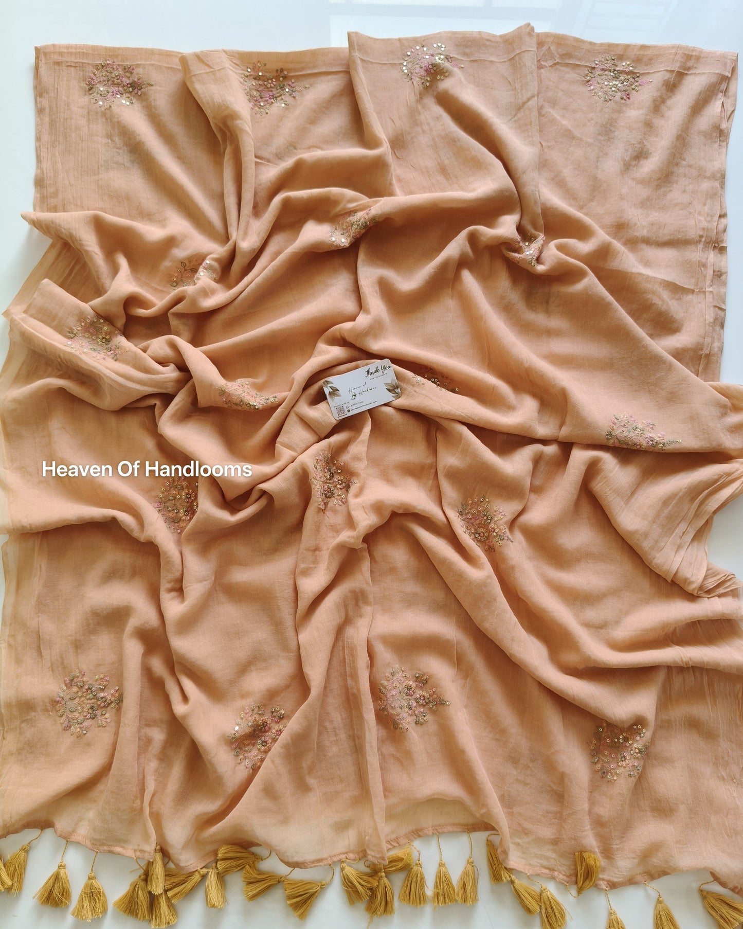 Festive Saree - Biscuit Rangoli