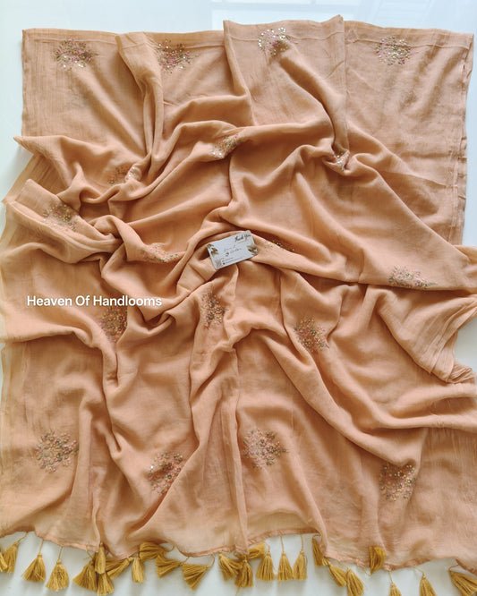 Festive Saree - Biscuit Rangoli